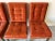 1970s Set of Four Mid- Century Brass & Orange Velvet Chenille Dining Chairs by Milo Baughman for Dia For Sale - Image 5 of 12