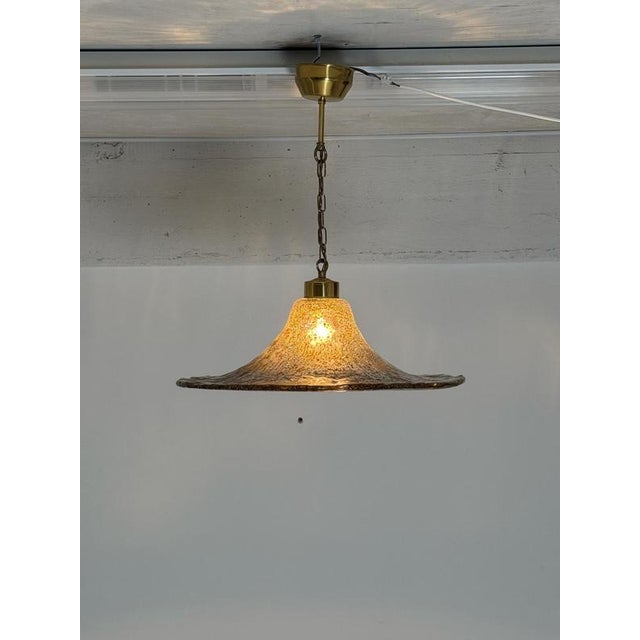Contemporary Vintage Glass Pendant Lamp, 1970s For Sale - Image 3 of 7
