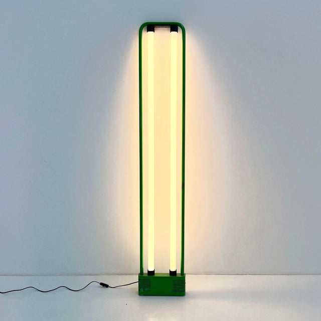 Green Double Neon Lamp by Gian N. Gigante for Zerbetto, 1980s For Sale - Image 13 of 13