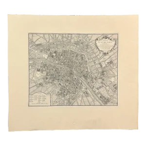 Louvre Museum Chalcographie Restrike, New Plan of Paris, Jean De Lagrive, 1740