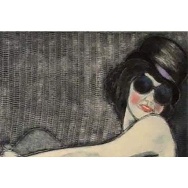 Clay Walker (1924 - 2008) "Lola as Lola" Softground Etching/Aquatint Hand Coloring Edition of 20, image size: 31” x 21”...