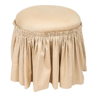 Upholstered Vanity Seat / Pouf For Sale