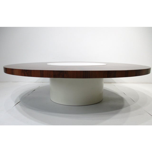 Mid-Century Modern Rare Milo Baughman Rosewood Lazy Susan Coffee Table for Thayer Coggin For Sale - Image 3 of 13