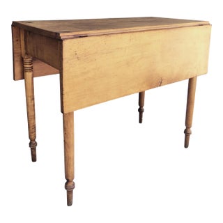 Mid 19th Century Vernacular Maple Drop Leaf Work Table For Sale