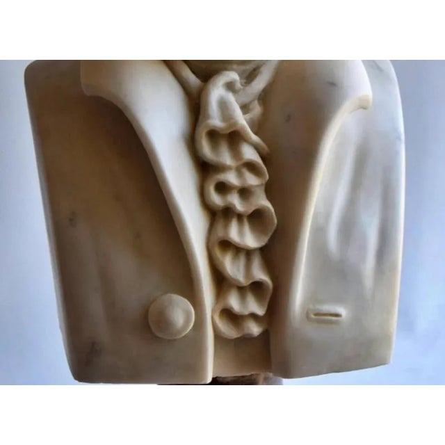 Italian Artist, Goethe Bust, Early 20th Century, Carrara Marble For Sale - Image 4 of 7