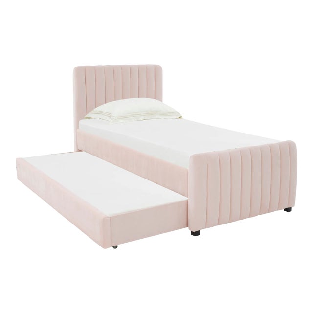Angela Blush Trundle Bed in Twin For Sale