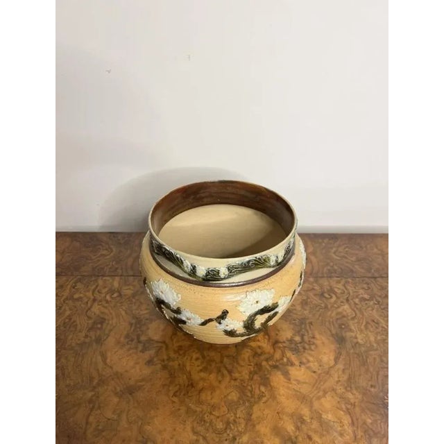 Late 19th Century Antique Victorian Jardiniere from Doulton Lambeth, 1880 For Sale - Image 5 of 6