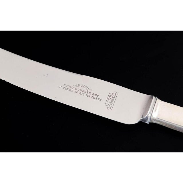 1930s Dinner Knives in Silver and Stainless Steel by Evald Nielsen, 1930s, Set of 4 For Sale - Image 5 of 6