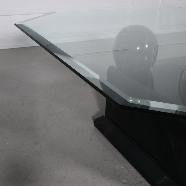 Modern Faux Black Marble Sphere Coffee Table For Sale - Image 4 of 9
