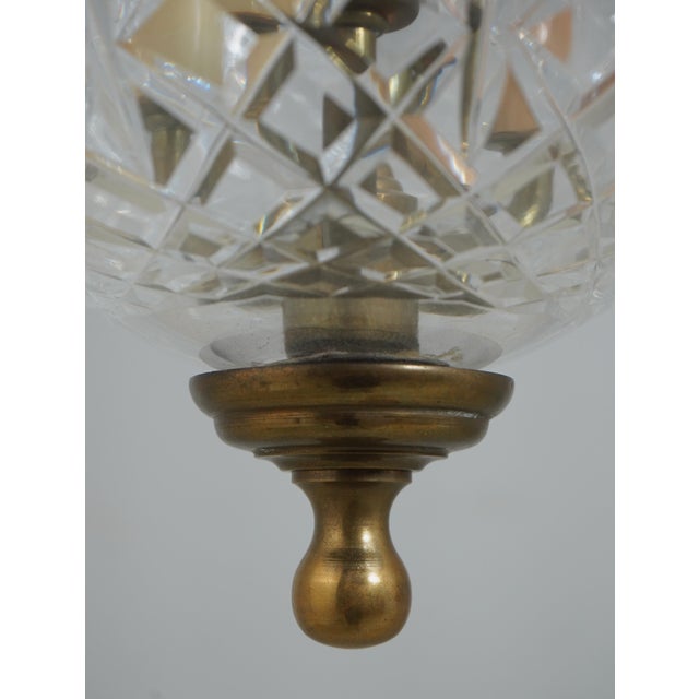 Waterford UnMarked Bell Form Crystal Chandelier Fixture For Sale - Image 4 of 8