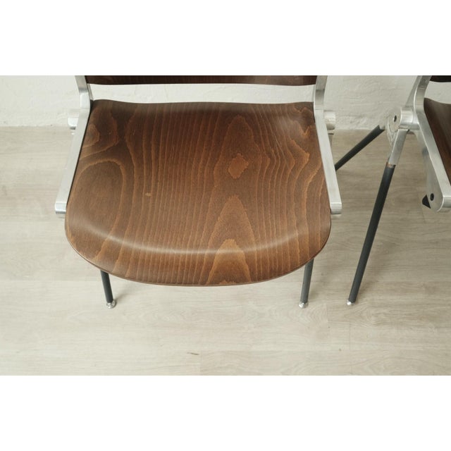 Wood Industrial Agorà Chair by Paolo Favaretto, 1960s-1970s, Set of 6 For Sale - Image 7 of 9