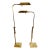 Vintage Frederick Cooper Adjustable Solid Brass Pharmacy Floor Lamps — Pair | Architectural Modern Reading Lamps For Sale