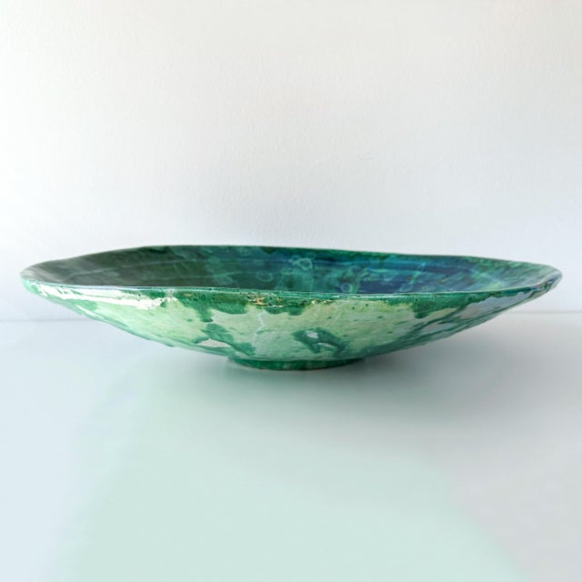 Mid 20th Century Mid 20th Century Handcrafted Ceramic Glazed Decorative Bowl For Sale - Image 5 of 12