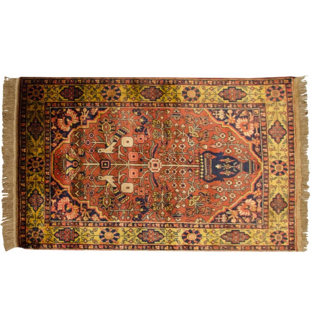 Vintage Indian Bakhtiari Design Rug - 3' X 5' For Sale