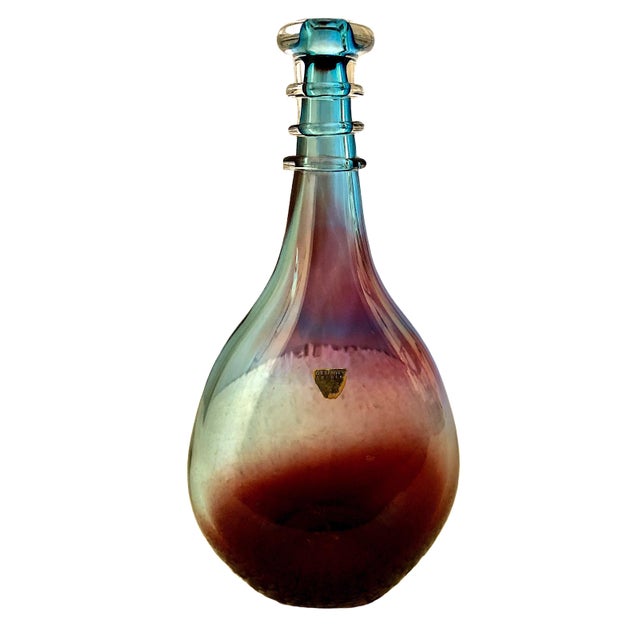 Mid-Century Modern Mid 20th Century Mid-Century Modern Swedish Art Glass Decanter by Orrefors For Sale - Image 3 of 8
