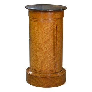 Empire-Style Side Table in Speckled Maple with Bluestone Top, 1800s For Sale