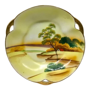 Antique Japanese Porcelain Scenario Plate