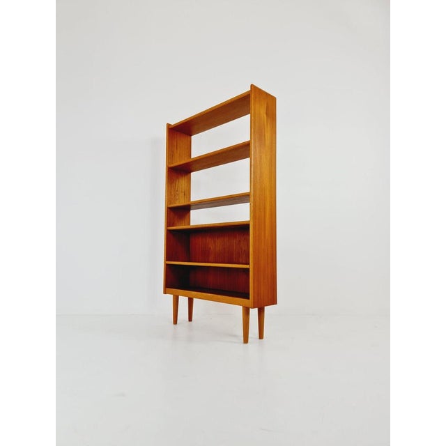 Wood Vintage Danish Freestanding Book Case in Teak by Johannes Sorth, 1960s For Sale - Image 7 of 11