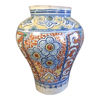 1930s Talavera Decorated Vase For Sale