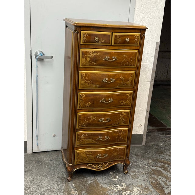 Chinoiserie Phyllis Andrade for White Furniture Company Chinoiserie Lingerie Chest, Vintage For Sale - Image 3 of 12