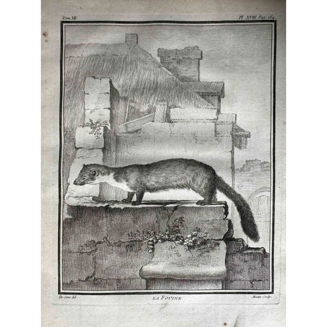 La Foutine is an Etching Realized in 1771 by Jean Moitte Titled and signed on the flat. The Artwork Belongs to the Suite...