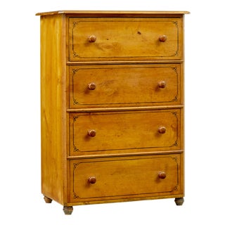 Hand Painted Chest of Drawers in Simulated Birch from Gemla Fabrikers, 1930 For Sale