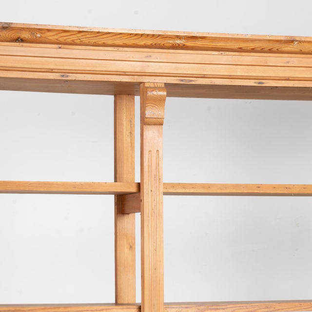 19th Century Tall Danish Pine Shop Apothecary Cabinet Bookcase For Sale - Image 6 of 12