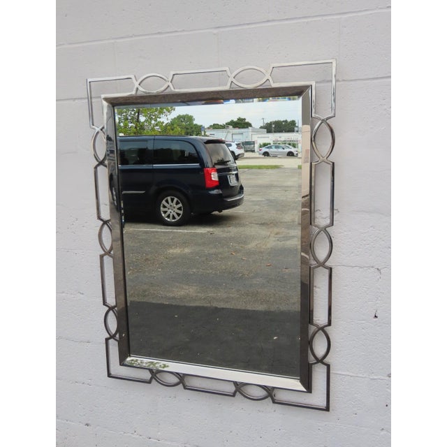 Bernhardt Bernhardt Chrome Mirror Criteria Collection Model No 363 321 Art Deco Style 6589 For Sale - Image 4 of 18