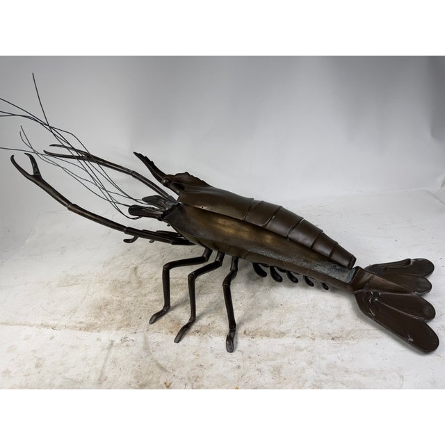Japanese Lobster Sculpture in Bronze For Sale - Image 9 of 10