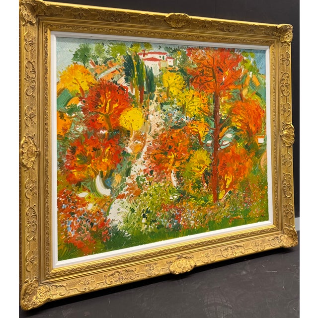 1980s "Fall Foliage", Athos Faccincani, Italian Post-Impressionist (B. 1951) Oil on Canvas For Sale - Image 5 of 7