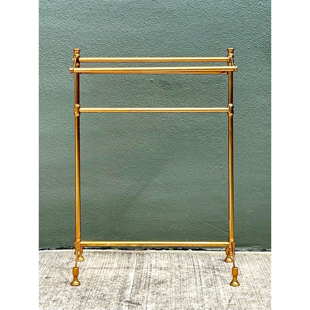Vintage Polished Brass Blanket Rail For Sale - Image 12 of 12