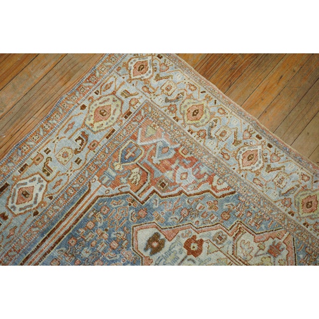 Late 19th Century 19th Century Sky Blue Antique Senneh Rug 4'7'' X 6'6'' For Sale - Image 5 of 13