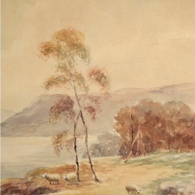 Early 20th Century "A Highland Loch" Lake Watercolor Landscape on Paper by R C Lees For Sale - Image 5 of 8