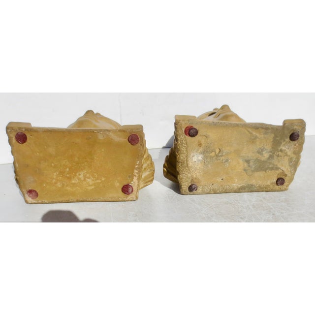 Textile Vintage Egyptian Revival Pharaoh Bookends - A Pair of 2 For Sale - Image 7 of 7