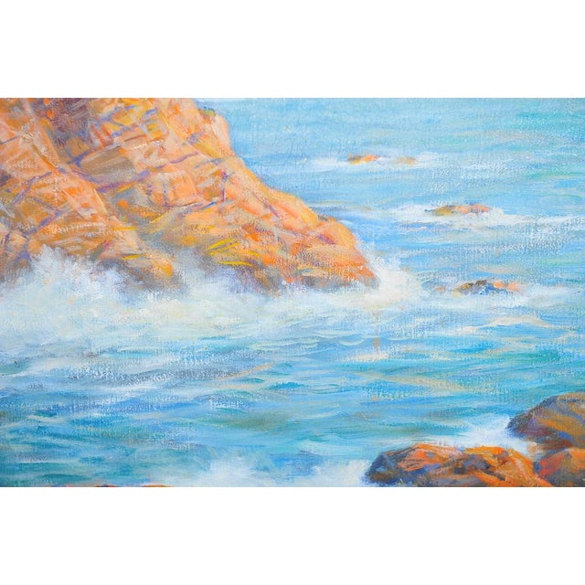 1935 Andreas Roth Carmel Coastline Oil Painting | Chairish