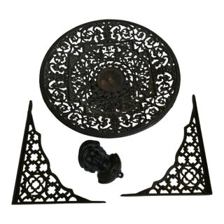 Vintage Cast Iron Brackets Tazza and Match Holder For Sale