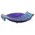 Late 20th Century Vintage Postmodern Blue Fused Art Glass Sculptural Bowl, circa 1980 For Sale - Image 5 of 17