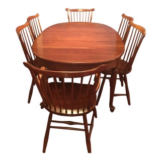 1960s American Classical Statton/Stickley Dining Set - 7 Pieces For Sale