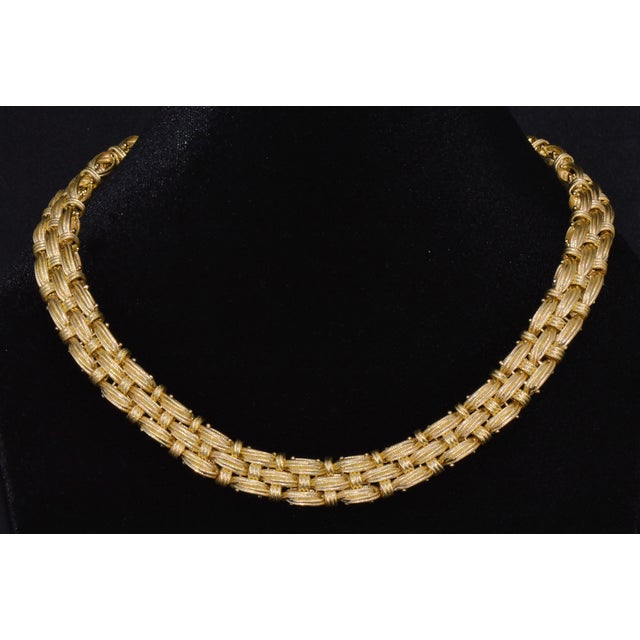 Roberto Coin Appassionata Solid 18k Yellow Gold Woven Collar Necklace – 77 Grams For Sale - Image 14 of 16