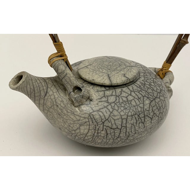 Raku Ceramic Set With Tray For Sale - Image 12 of 12