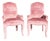 Hollywood Regency Pink Velvet Accent Chair Pair For Sale