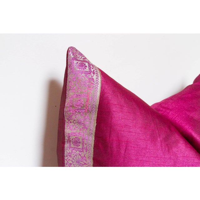 Orchid Festive Silk Euro Pillow Cover For Sale - Image 4 of 7