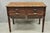 Antique French Country Primitive Possum Belly Pine Wood Bakers Work Table. Item features two galvanized flour bin drawers,...