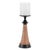 Modern Tapered Wood and Metal Candle Holder (Set of 2) For Sale - Image 3 of 4