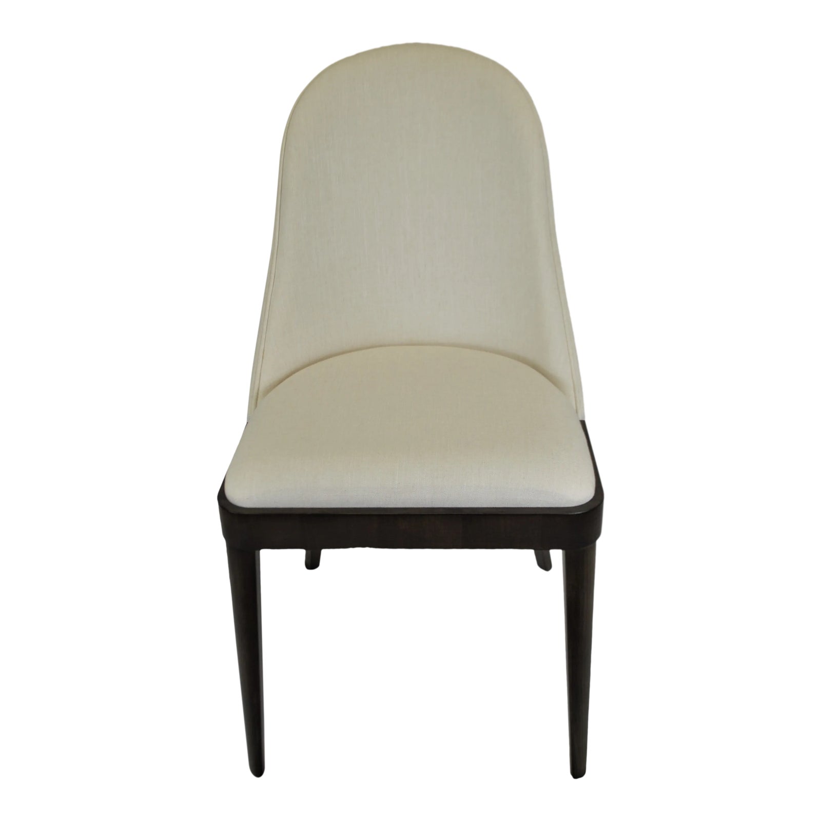 Contemporary Dining Room Chair With Rounded Back | Chairish