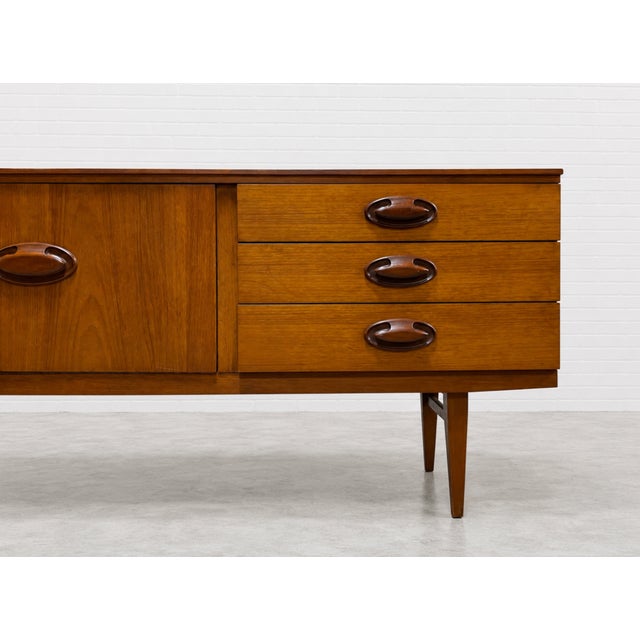 Rare Mid Century Modern Danish Teak Credenza / Media Stand, C. 1960's For Sale In New York - Image 6 of 16