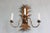 Large 1950s Spanish Gilt Metal Foliate Three-Arm Wall Sconce For Sale - Image 4 of 11