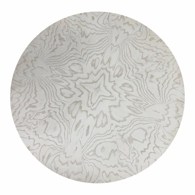 2020s Ashley Childers for Global Views Pivot Cocktail Table in White Cerused Ash Burl For Sale - Image 5 of 10
