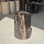 Side Table in Black Petrified Wood with Beige Striations and a Circular Arc For Sale - Image 16 of 18