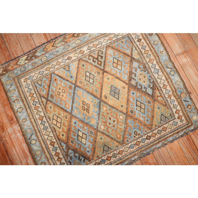 Rustic Zabihi Collection Tribal Jaff Kurd Mini Early 20th Century Rug - 2' x 2'4" For Sale - Image 3 of 7